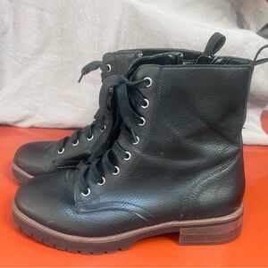 Kensie Black Leather - Combat Boots women's Sz8